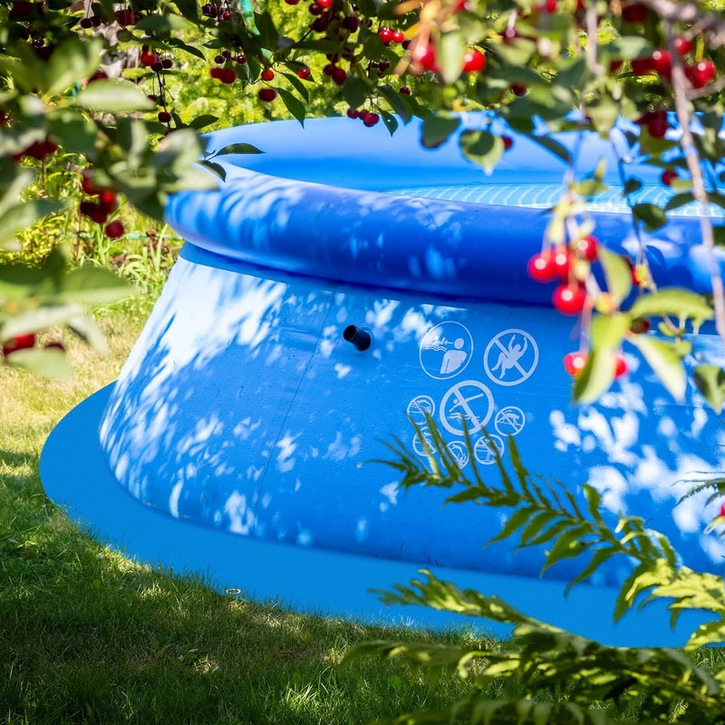 UJG 21 x 21 Ft Swimming Pool Ground Cloth Round Swimming Pool Tarpaulin Tarp for Above Ground Swimming Pools Heavy Duty Pool Ground Mat Protector Pad Prevents Punctures Pool Tarp - Image 5